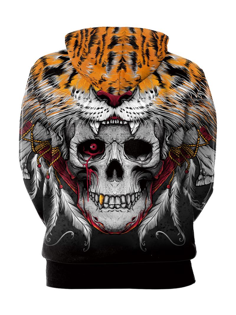 Menn Hettegensere Hette Langermet Polyester Scary Sweatshirt - Lys Gull