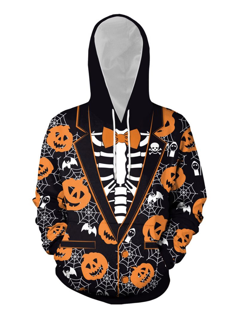 Menn Hettegensere Hette Langermet Polyester Scary Sweatshirt