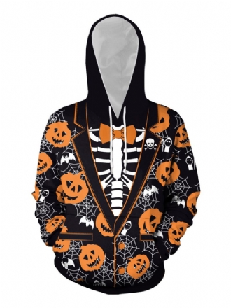 Menn Hettegensere Hette Langermet Polyester Scary Sweatshirt