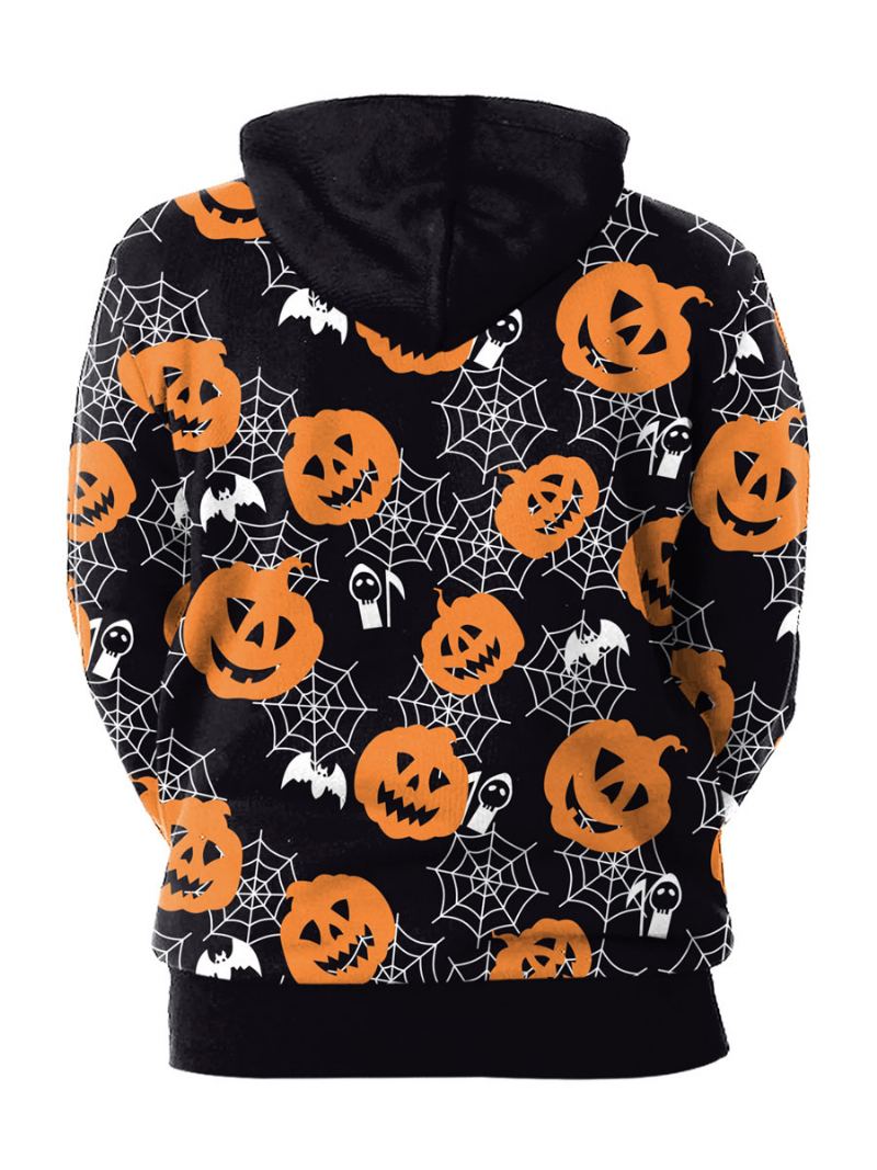 Menn Hettegensere Hette Langermet Polyester Scary Sweatshirt - Svart