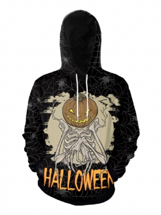 Menn Hettegensere Hette Langermet Polyester Scary Sweatshirt