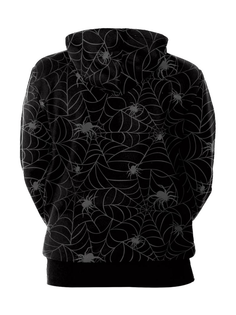 Menn Hettegensere Hette Langermet Polyester Scary Sweatshirt - Sort