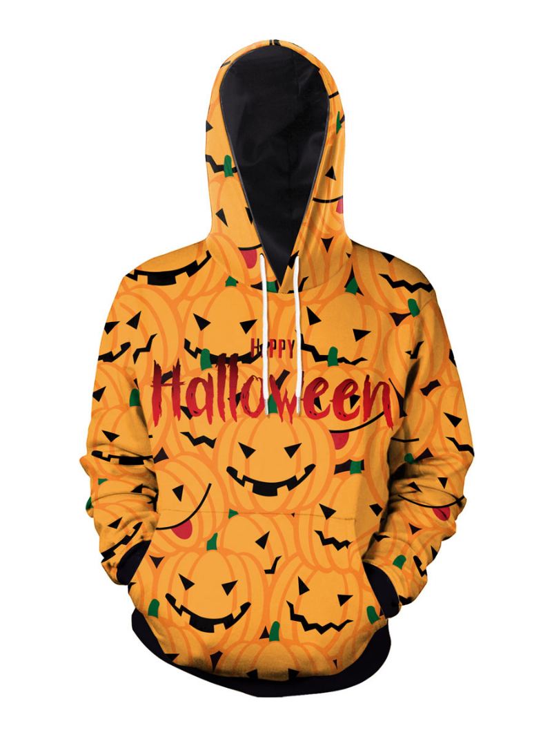 Menn Hettegensere Hette Langermet Polyester Scary Sweatshirt