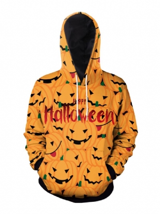 Menn Hettegensere Hette Langermet Polyester Scary Sweatshirt