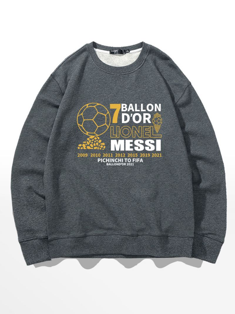 Messi Ballon D'or Sweatshirt Herre-topp - Dyp Grå