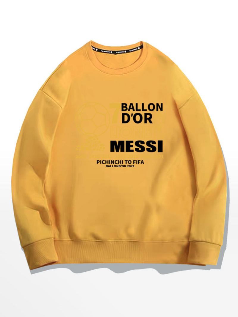 Messi Ballon D'or Sweatshirt Herre-topp - Gul