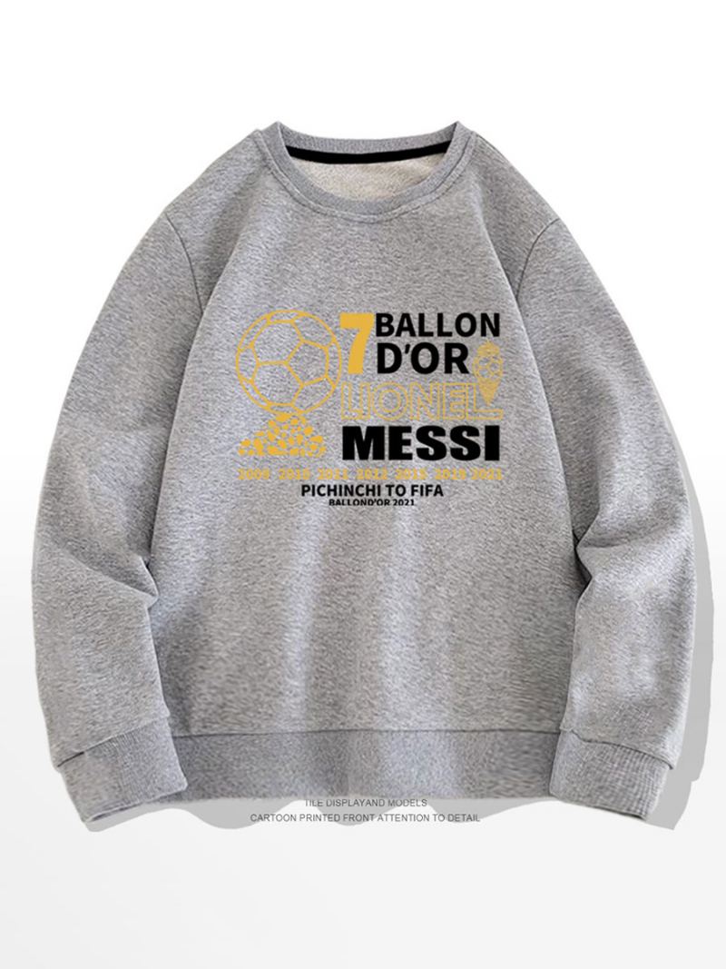 Messi Ballon D'or Sweatshirt Herre-topp - Lysgrå