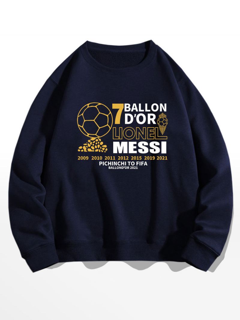 Messi Ballon D'or Sweatshirt Herre-topp - Dyp Blå