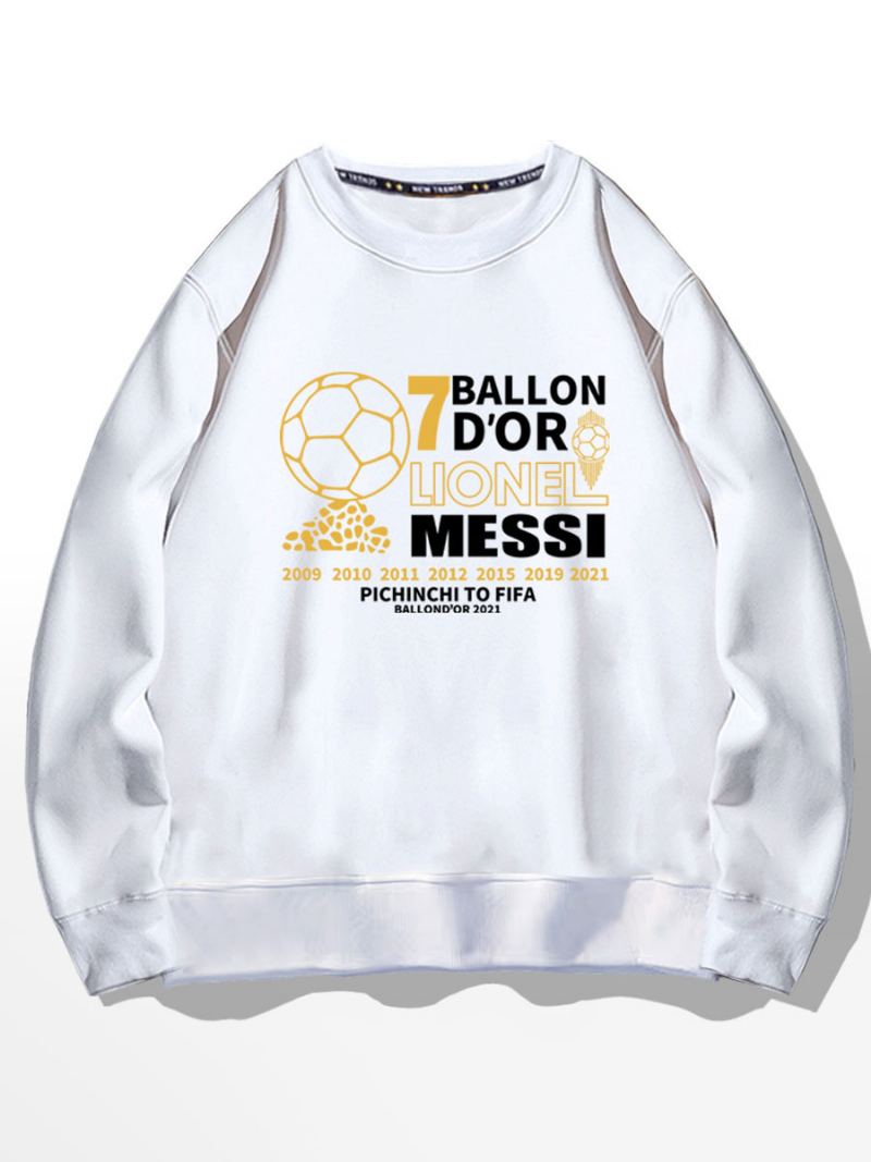 Messi Ballon D'or Sweatshirt Herre-topp - Hvit