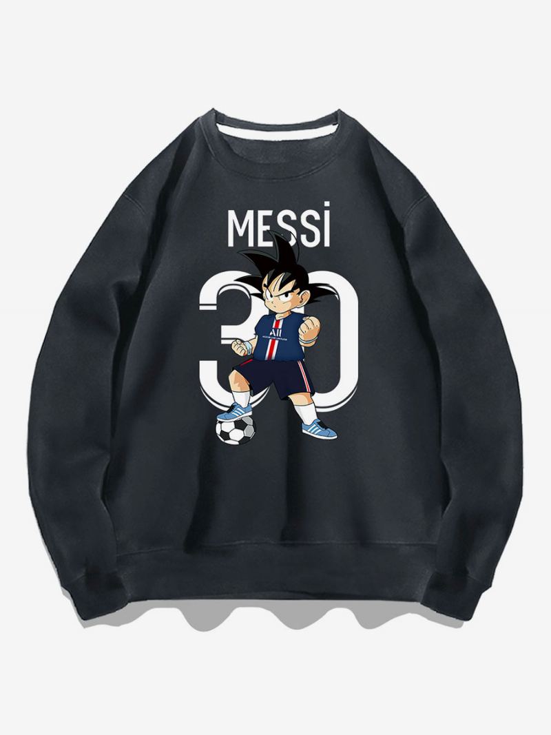 Messi Sweatshirt Voksen Topp For Menn - Dyp Grå