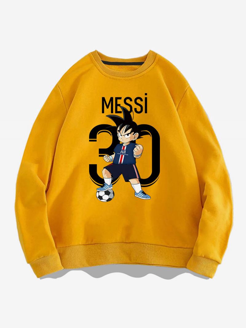 Messi Sweatshirt Voksen Topp For Menn - Gul