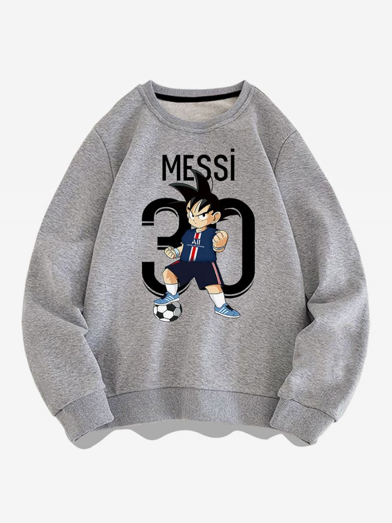 Messi Sweatshirt Voksen Topp For Menn - Lysgrå