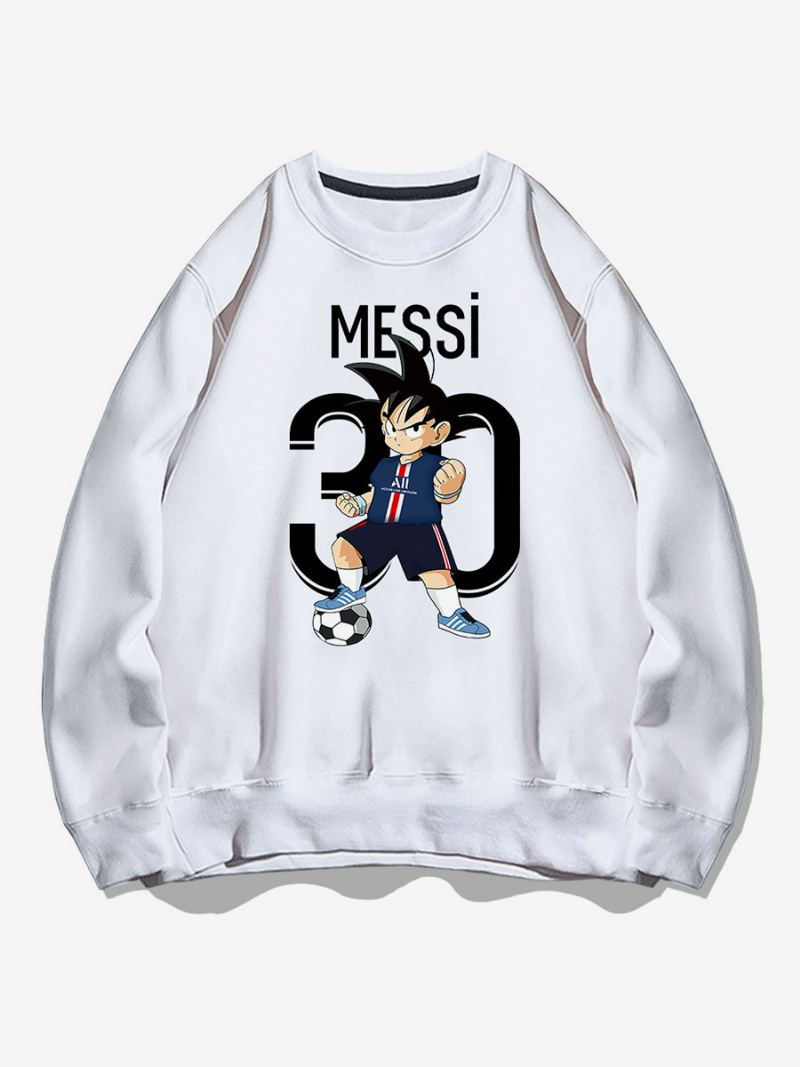 Messi Sweatshirt Voksen Topp For Menn - Hvit