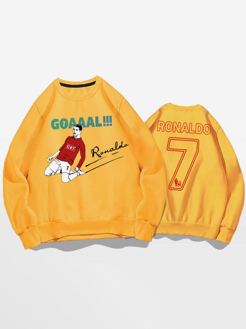 Ronaldo Sweatshirt Voksen Topp For Menn - Gul