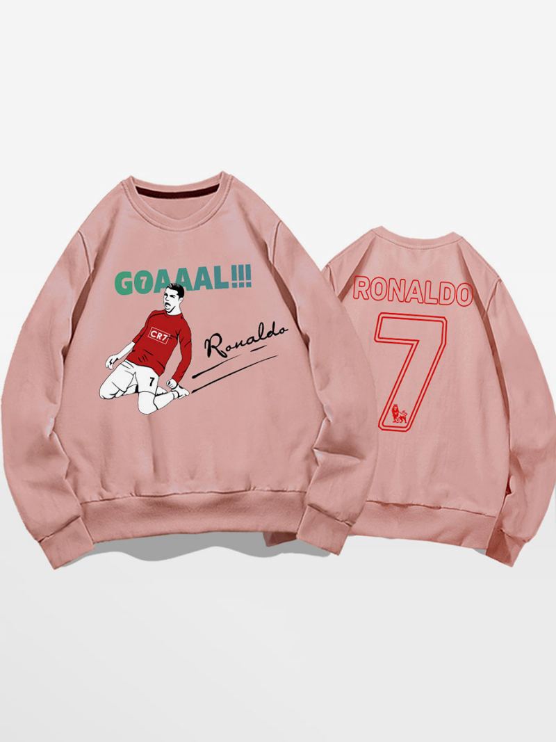 Ronaldo Sweatshirt Voksen Topp For Menn - Rosa