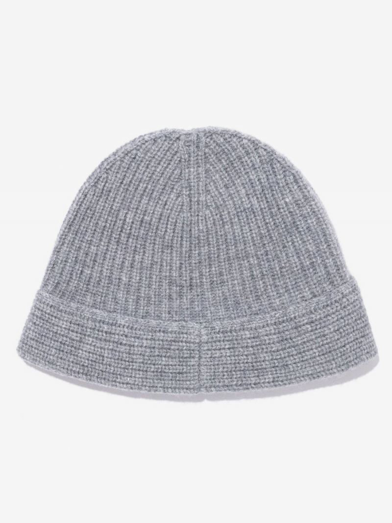 Caps For Dame Chic Ull Stripe Vinter Varme Strikkede Luer - Lys Grå