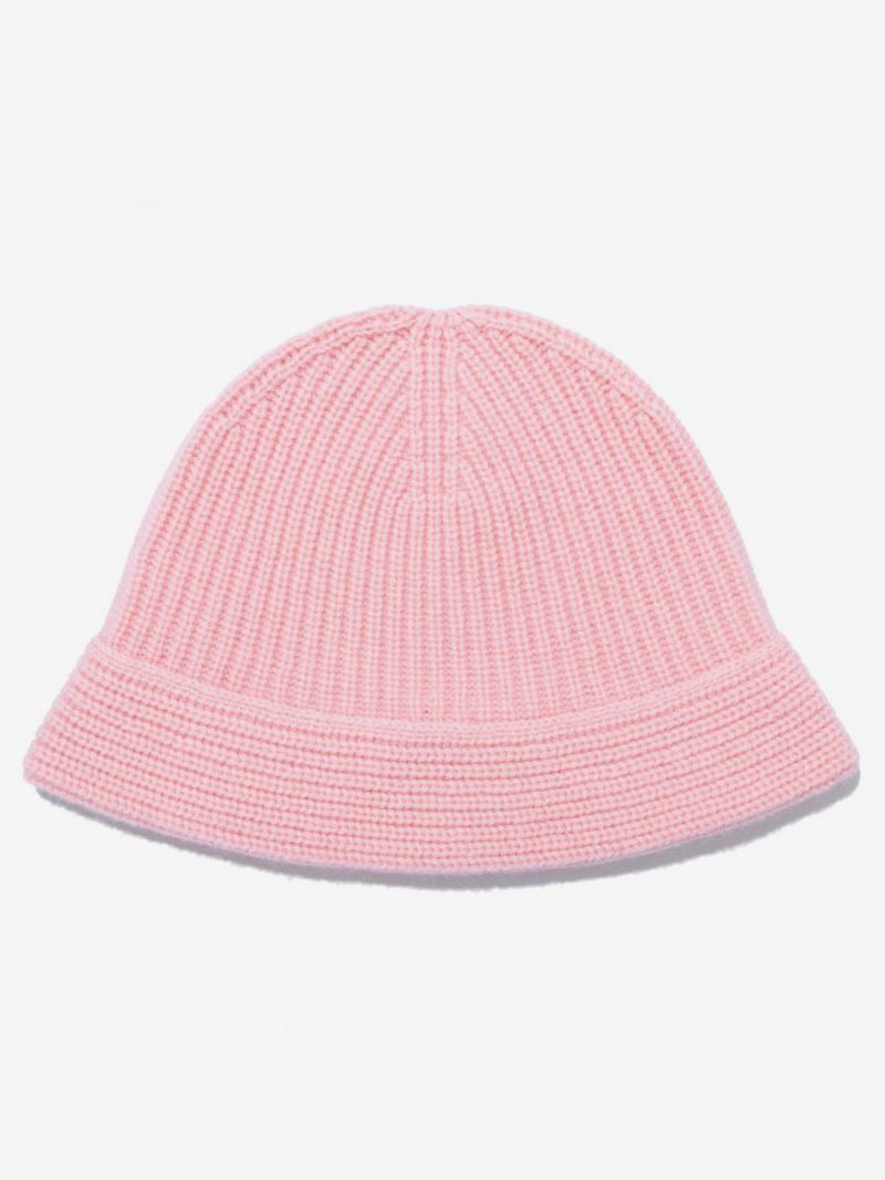 Caps For Dame Chic Ull Stripe Vinter Varme Strikkede Luer - Rosa