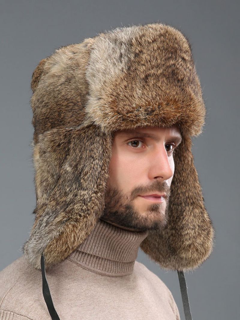 Caps For Menn Modern Faux Fur Winter Warm Hats Russian Ushanka Hat