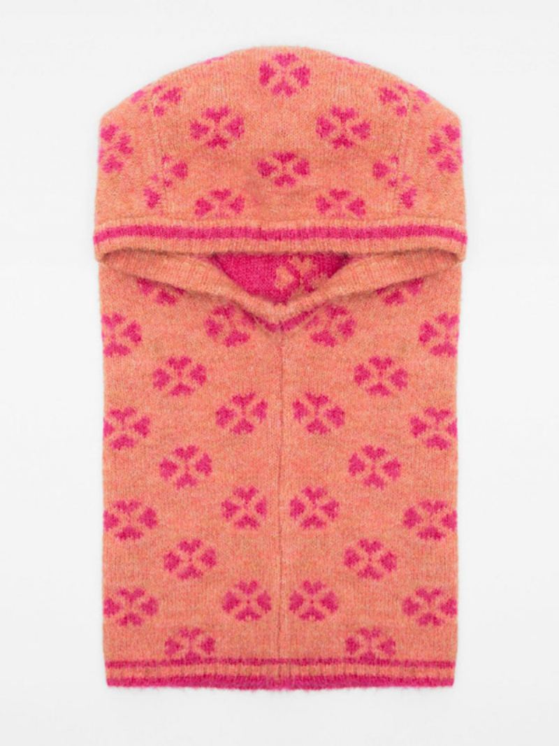 Jacquard Strikkehette Elegant Mote Høst Vinter Damelue - Rosa