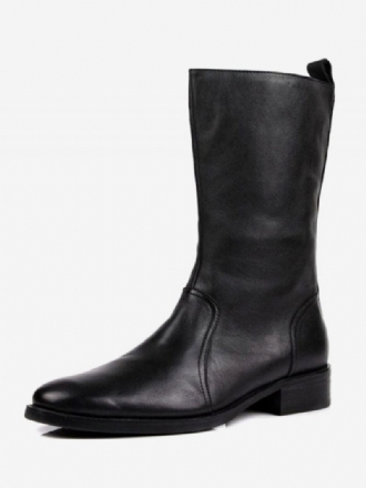 Herre Mid Kalv Støvler Sko Arbeidsstøvler Boots Kuskinn Classic Black