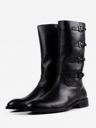 Herre Mid Kalv Støvler Sko Arbeidsstøvler Boots Kuskinn Classic Black