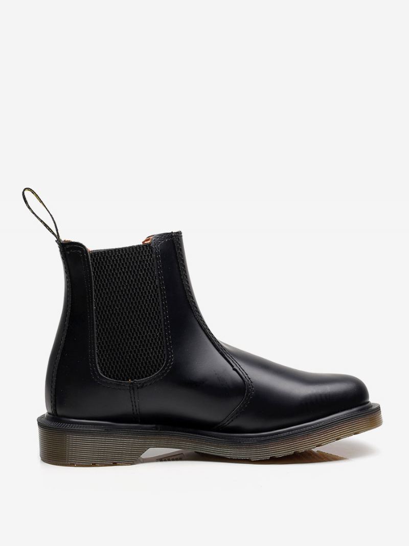 Herrestøvler Chelsea Boots Pu-skinn Rund Tå - Sort