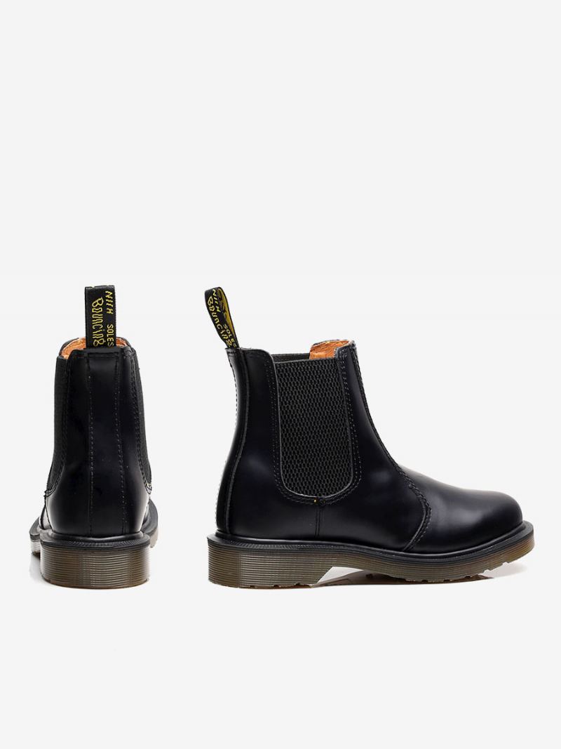 Herrestøvler Chelsea Boots Pu-skinn Rund Tå - Sort