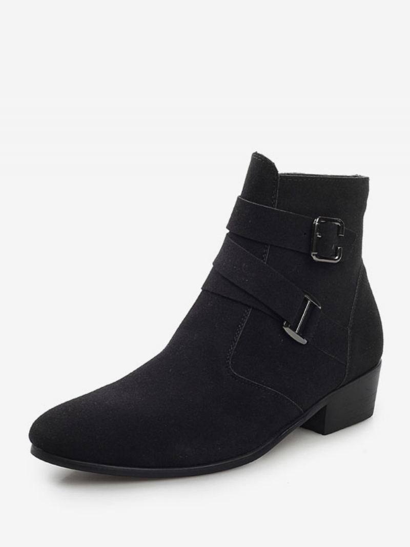 Herrestøvler Chelsea Boots Svart Pu-skinn Jodhpur-støvler Ankelstøvler