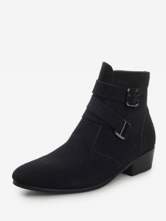 Herrestøvler Chelsea Boots Svart Pu-skinn Jodhpur-støvler Ankelstøvler