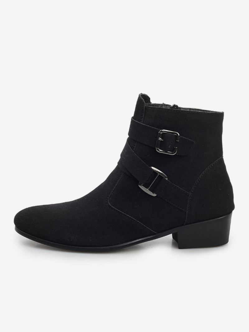 Herrestøvler Chelsea Boots Svart Pu-skinn Jodhpur-støvler Ankelstøvler - Svart