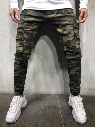 Herrebukser Casual Camouflage Skinny Hunter Green