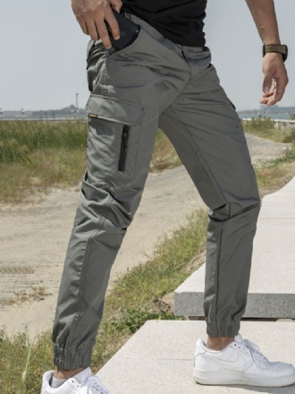 Menn Bukser Comfy Natural Waist Straight Cargo Pant Grønne