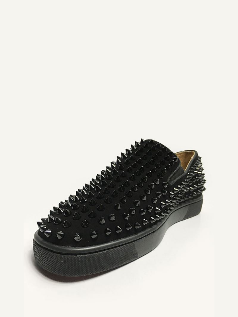 Herre Røde Suede Spikes Slip On Sneakers