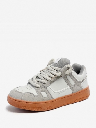 Sneakers For Menn Comfy Pu Leather Rund Toe